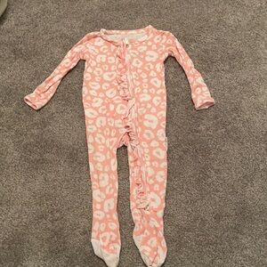 Milk+Coco Tessa Pink Leopard Footie